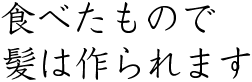 食べたもので髪は作られます