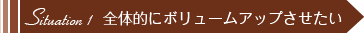 Situation 1 全体的にボリュームアップさせたい