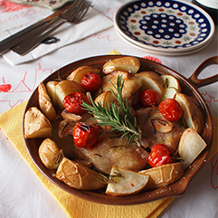 鶏もも肉とジャガイモのオーブン焼き