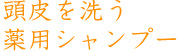 頭皮を洗う薬用シャンプー