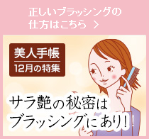 美人手帳12月の特集サラ艶の秘密はブラッシングにあり！