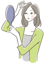 女性の抜け毛の原因イメージ
