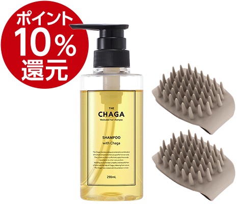 ザ・チャーガ 薬用スカルプシャンプー(290mL)＆頭皮爽快スカルプブラシセット