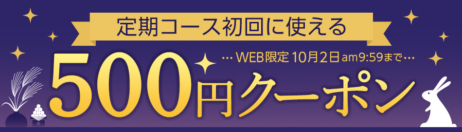 定期初回に使える500円クーポン