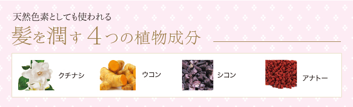 髪を潤す4つの補修成分