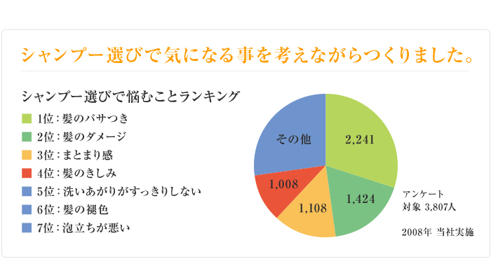 シャンプー選びで気になる事を考えながら作りました