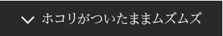 ホコリがついたままムズムズ