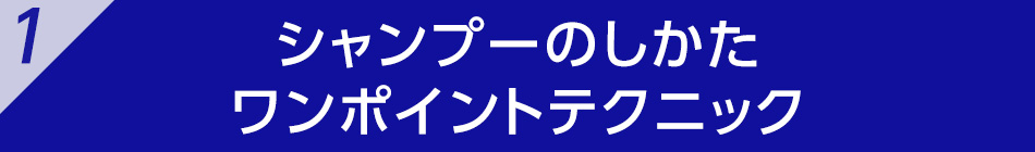 シャンプーのしかたワンポイントテクニック