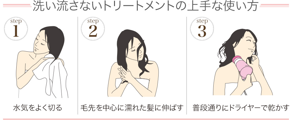 洗い流さないトリートメントの上手な使い方