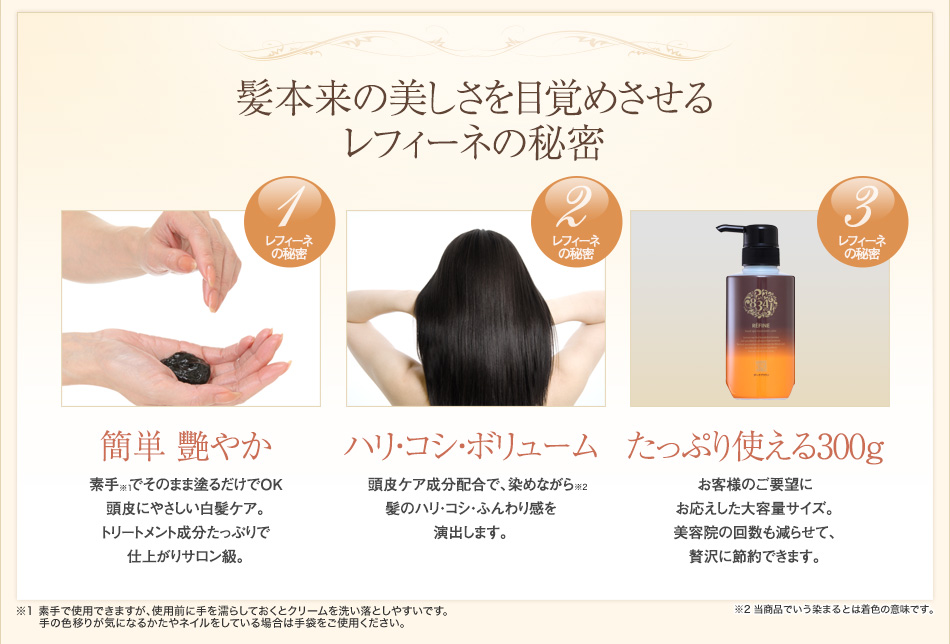 髪本来の美しさを目覚めさせるレフィーネの秘密。
