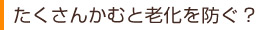 たくさんかむと老化を防ぐ?