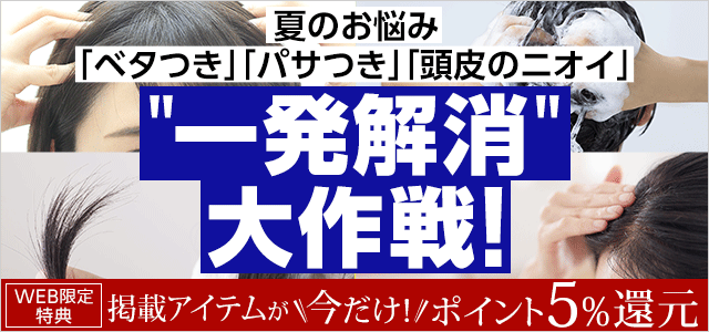 夏のお悩み「ベタつき」「パサつき」「頭皮のニオイ」